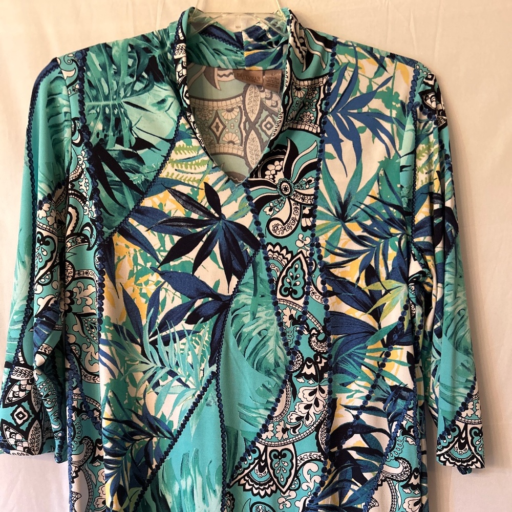 Teal silky feel tunic